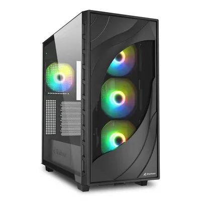 PC-Gehäuse Sharkoon REBEL C80G RGB Schwarz Gehärtetes Glas ATX
