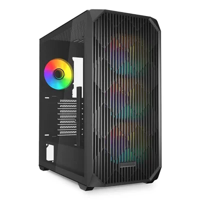 PC-Gehäuse Sharkoon AK3 RGB Midi Tower mit RGB Lüftern USB-C TRRS PC-Gehäuse Sharkoon AK3 RGB Midi Tower mit RGB Lüftern USB-C TRRS