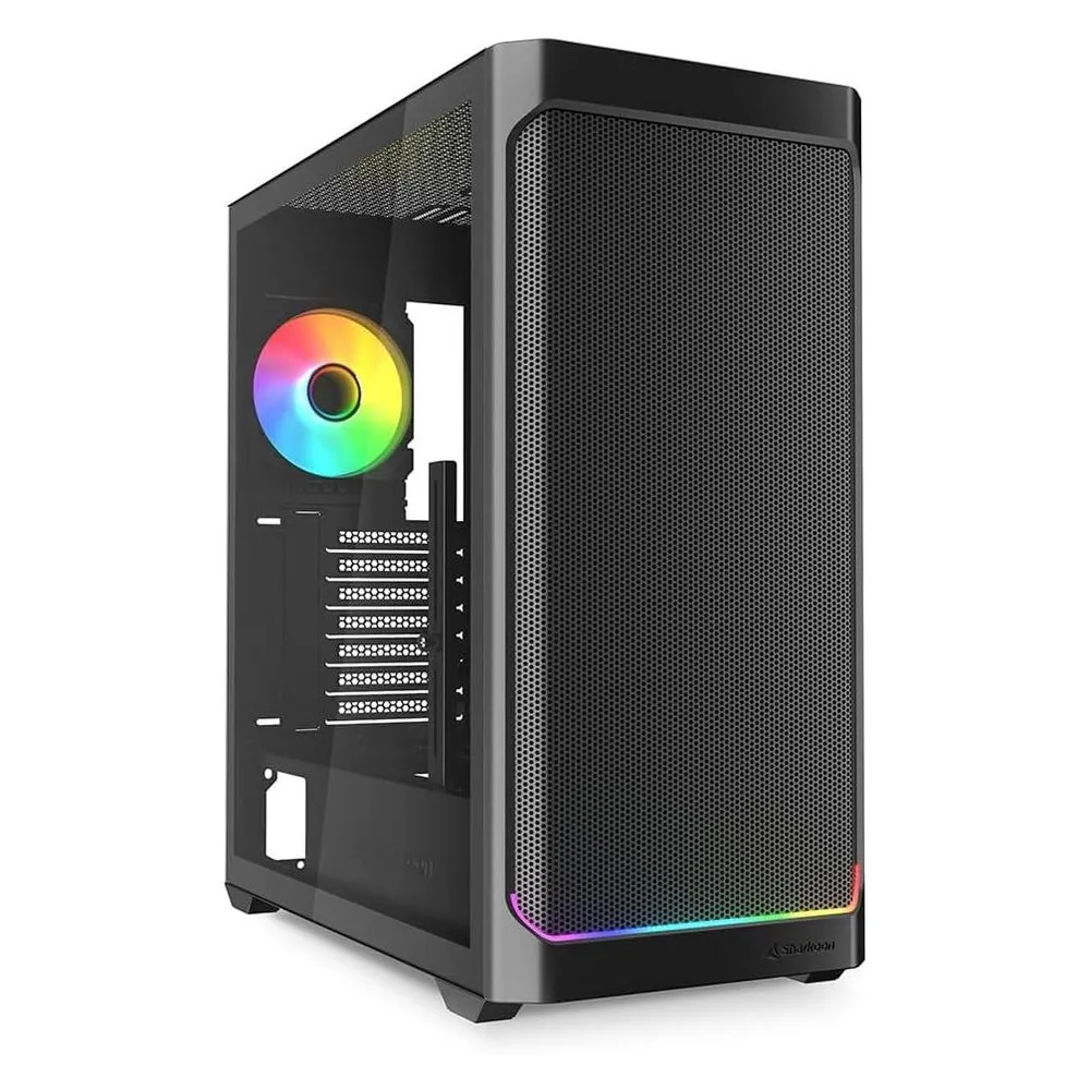 PC-Gehäuse Sharkoon AK4W RGB Strip Midi Tower Schwarz ATX RGB PC-Gehäuse