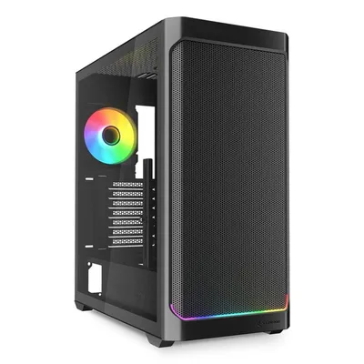 PC-Gehäuse Sharkoon AK4W RGB Strip Midi Tower Schwarz ATX RGB PC-Gehäuse