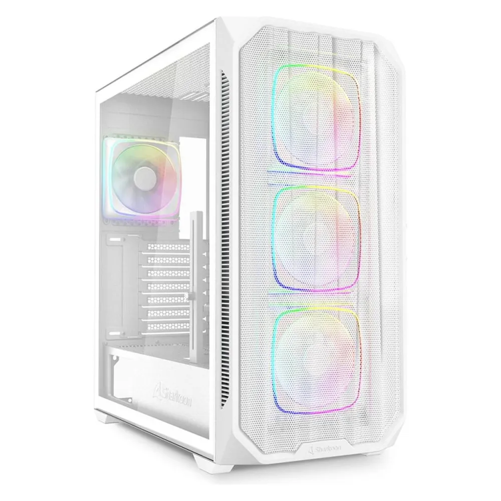 PC-Gehäuse Sharkoon AK5M RGB Weiß ATX Midi Tower 4x 120mm RGB Lüfter USB-C PC-Gehäuse Sharkoon AK5M RGB Weiß ATX Midi Tower 4x 120mm RGB Lüfter USB-C