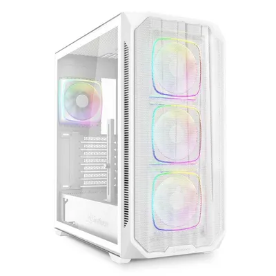PC-Gehäuse Sharkoon AK5M RGB Weiß ATX Midi Tower 4x 120mm RGB Lüfter USB-C PC-Gehäuse Sharkoon AK5M RGB Weiß ATX Midi Tower 4x 120mm RGB Lüfter USB-C