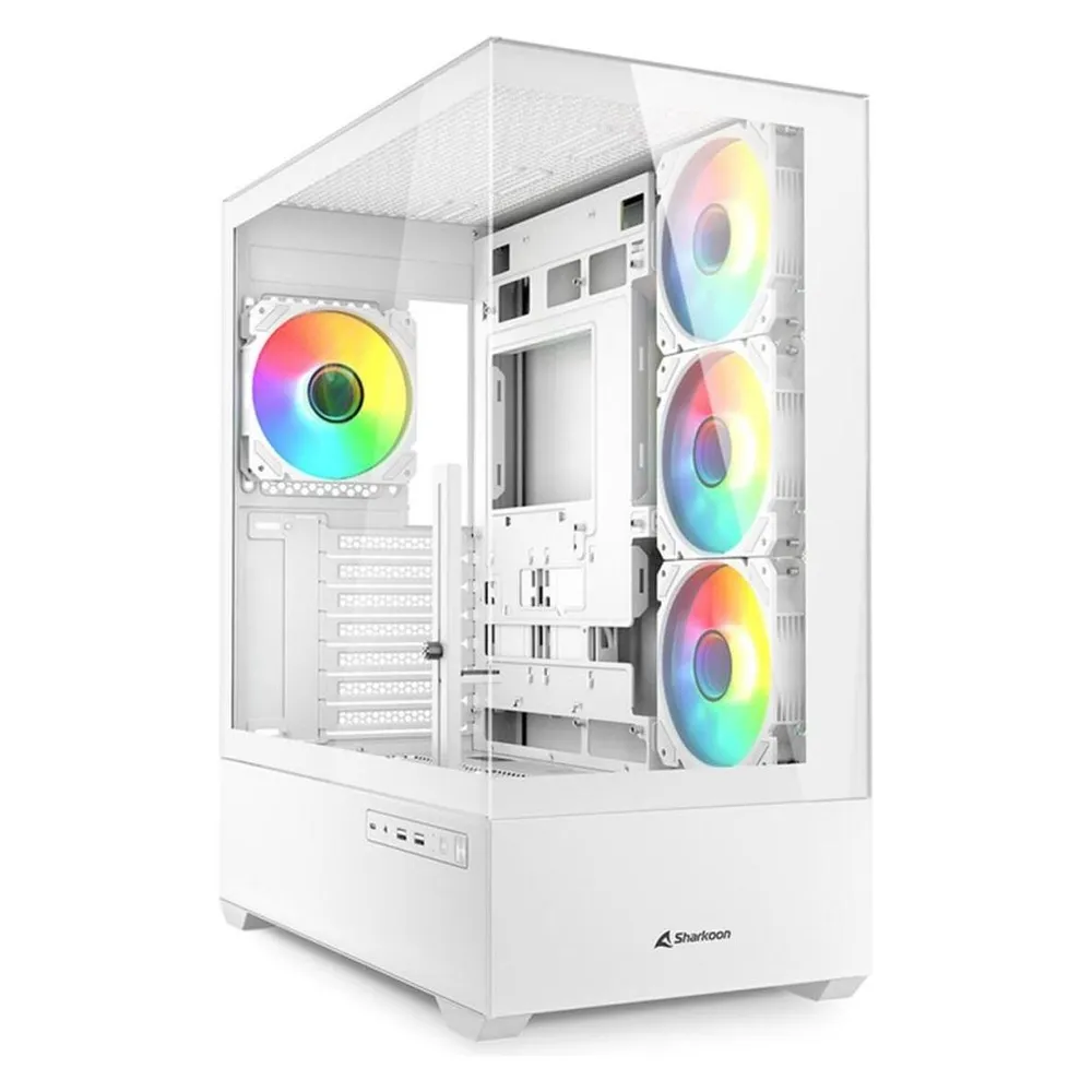 PC Sharkoon AK6 RGB Weiß ATX Micro-ATX Mini-ATX Tempered Glas PC Sharkoon AK6 RGB Weiß ATX Micro-ATX Mini-ATX Tempered Glas