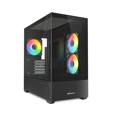 PC Gehäuse Sharkoon MK6 RGB Weiß Mikro-ATX Midi Tower RGB LED Lüfter PC Gehäuse Sharkoon MK6 RGB Weiß Mikro-ATX Midi Tower RGB LED Lüfter