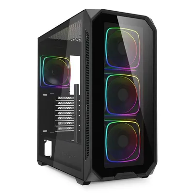 PC-Gehäuse Sharkoon AK5G RGB Midi Tower RGB Lüfter ATX Micro-ATX Mini-ITX PC-Gehäuse Sharkoon AK5G RGB Midi Tower RGB Lüfter ATX Micro-ATX Mini-ITX