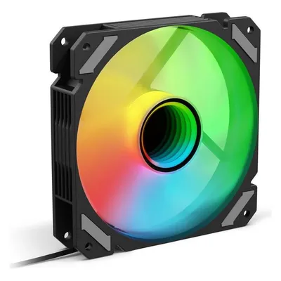 Kühlung Luft Sharkoon SHARK Mirror PWM RGB 12 cm 500-1500 RPM Schwarz RGB LED