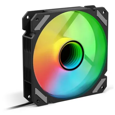Kühlung Luft Sharkoon SHARK Mirror PWM RGB 12 cm 500-1500 RPM Schwarz RGB LED
