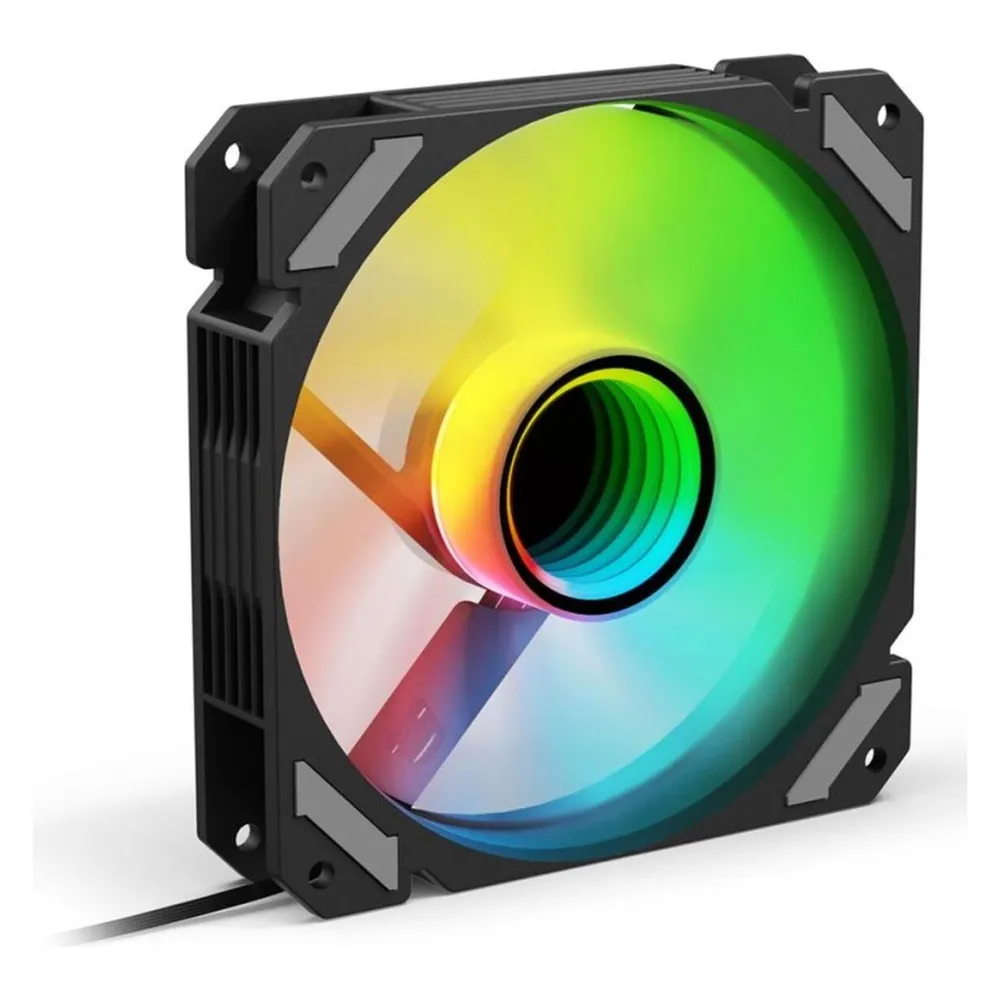 Refrigeración Luft Sharkoon 12cm 500–1500RPM SHARK Mirror PWM RGB REVERSE Schwarz