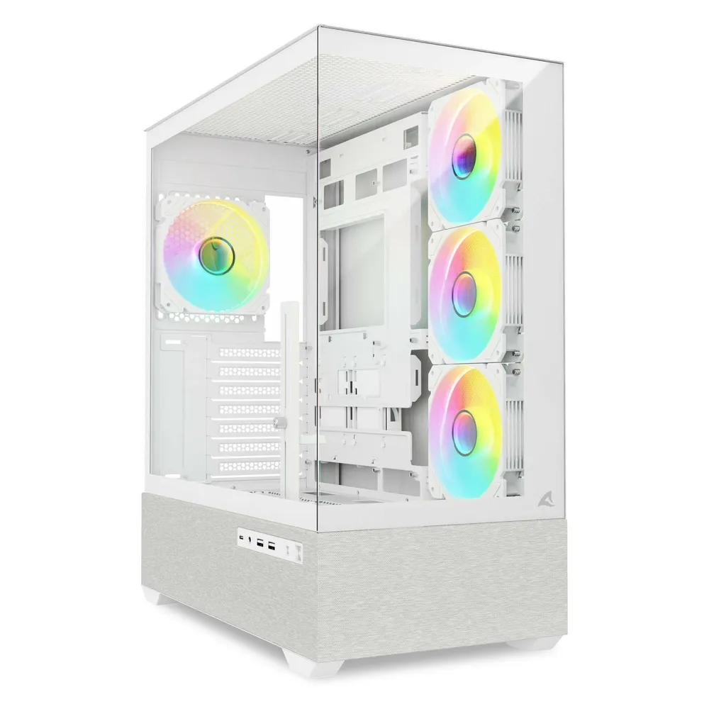 PC-Gehäuse Sharkoon AK7 ARGB Weiß ATX Mid Tower