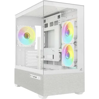 Sharkoon MK7 ARGB Weiß µATX Tower-Gehäuse mit Fenster