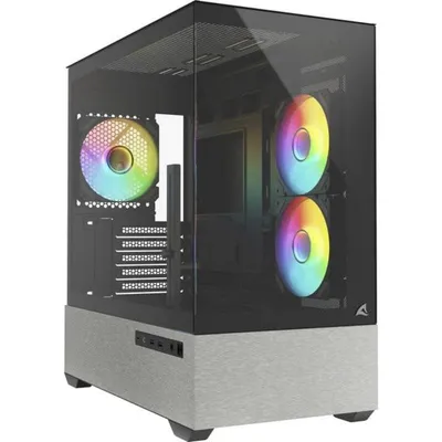 Sharkoon MK7 ARGB Micro ATX PC-Gehäuse mit 3 RGB-Lüftern