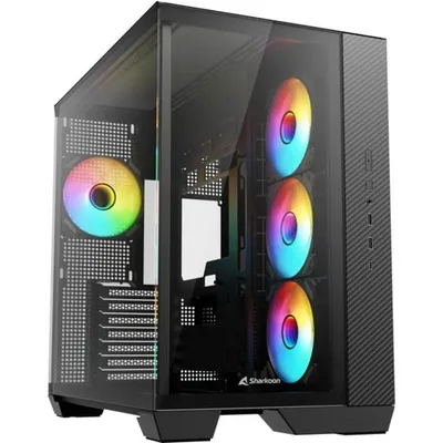Sharkoon Steel Shark ATX Midi-Tower Gehäuse RGB Tempered Glass