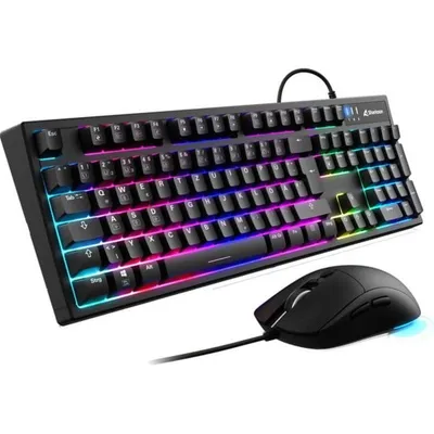 Sharkoon SKILLER SGB15 RGB Gaming Tastatur und Maus Set Schwarz