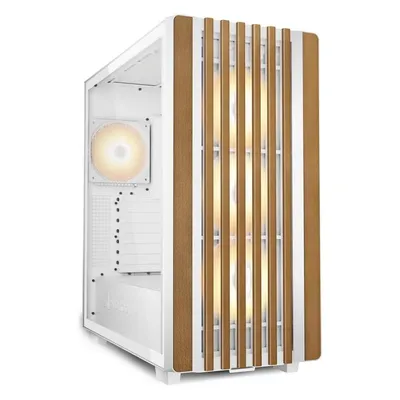 Gehäuse Sharkoon REBEL C70G RGB Full Tower Weiß Holz