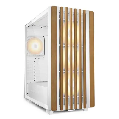 Gehäuse Sharkoon REBEL C70G RGB Full Tower Weiß Holz