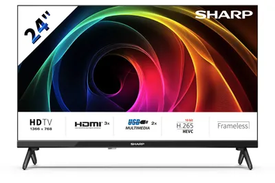 TV Sharp LED 24HA1205E 24" HD Ready 3x HDMI 2x USB DVB-T2/C/S2 Dolby Audio