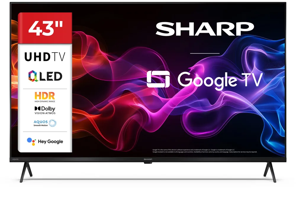 TV Sharp Quantum Dot 43HP5265E 43" 4K Google TV Dolby Vision Atmos