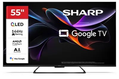 Sharp QLED 55HR7265E 55" 4K Ultra HD 120Hz Smart TV Google TV Dolby Vision