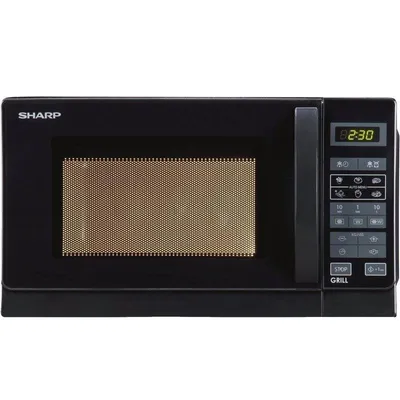 Mikrowelle Sharp R-642BKW 20 Liter 800W mit Quartz-Grill und LED-Display