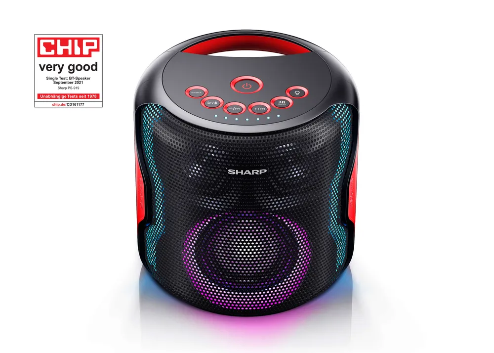 Sharp PS-919 True Wireless Bluetooth-Lautsprecher schwarz
