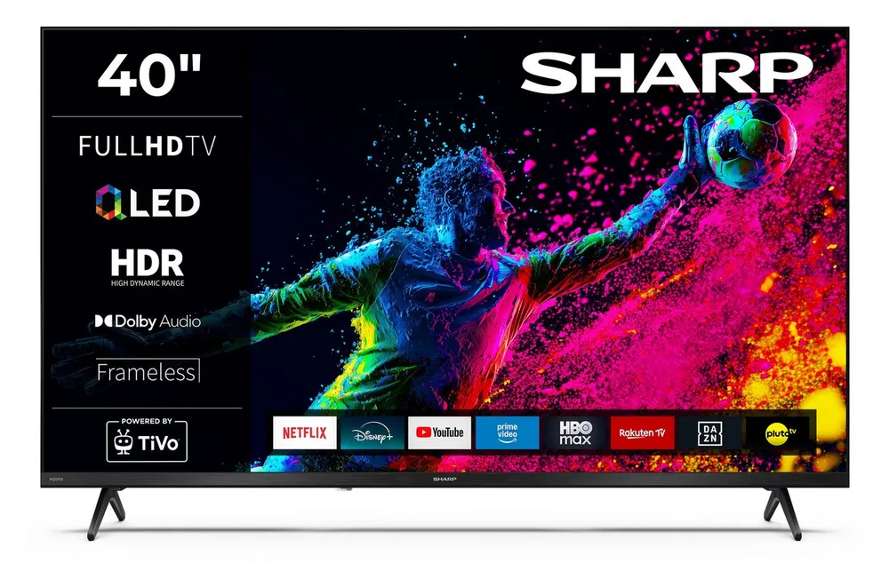 Sharp 40HE3745E QLED-Fernseher (101 cm/40 Zoll, Full HD, Smart TV powered by TiVo, Smart TV powered by TiVo, HDR, Triple-Tuner)
