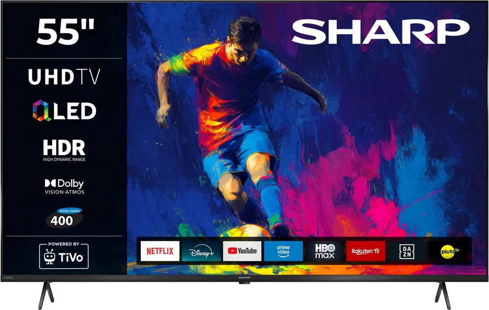 Sharp 4T-C55HMx QLED-Fernseher (139 cm/55 Zoll, 4K Ultra HD, Smart-TV)