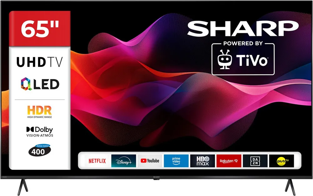 Sharp 4T-C65HMx QLED-Fernseher (164 cm/65 Zoll, 4K Ultra HD, Smart-TV)