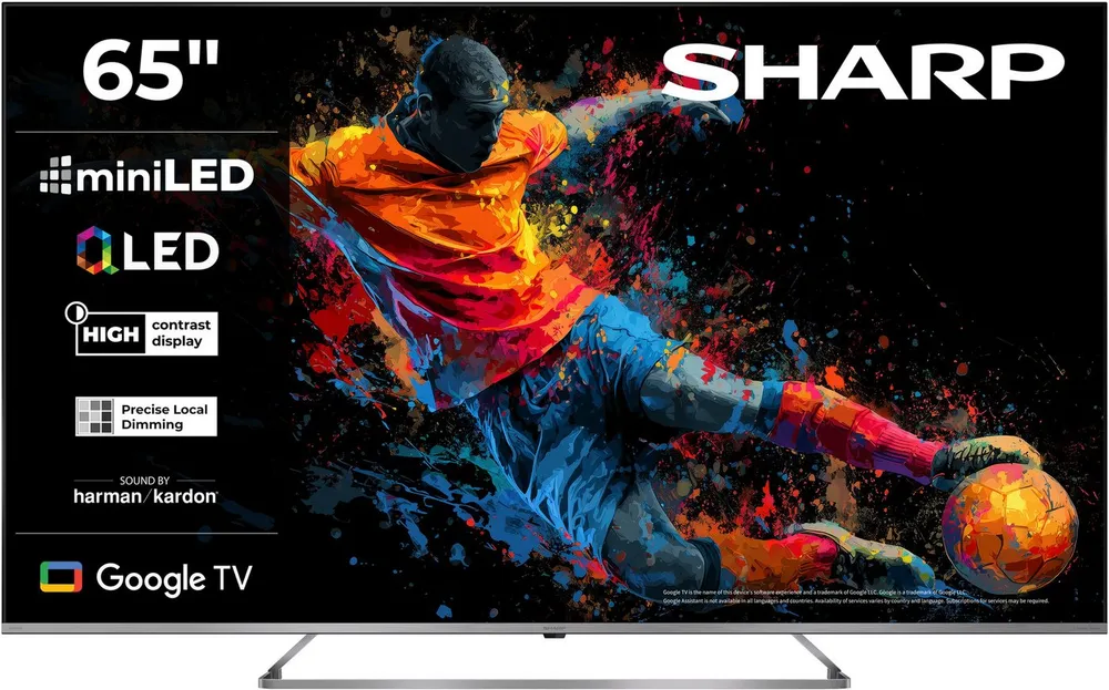 Sharp 4T-C65JPx QLED Mini LED-Fernseher (164 cm/65 Zoll, 4K Ultra HD, Google TV)