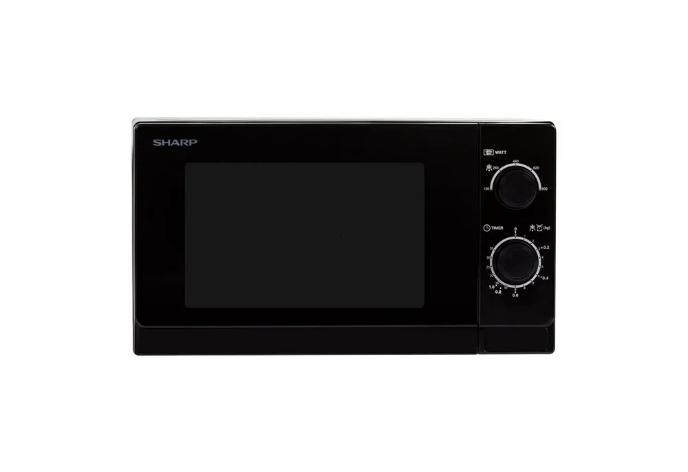 Sharp Mikrowelle R-200BKW, 20 l, 800 W, 5 Mikrowellenleistungsstufen, mechanische Bedienung