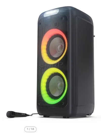 Sharp PS-949 Party-Lautsprecher Stereo (A2DP Bluetooth, Bluetooth, AVRCP Bluetooth, 200 W)