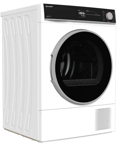 Sharp Wärmepumpentrockner KD-NHH9S8GW3-DE, LED-Display, Knitterschutzfunktion, Schontrommel, Zwei-Wege-Schleudern