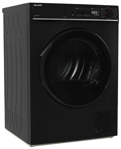 Sharp Wärmepumpentrockner KD-PRO9S7GBB-DE, Programmknebel und SoftTouch-Bedienung mit LED-Display
