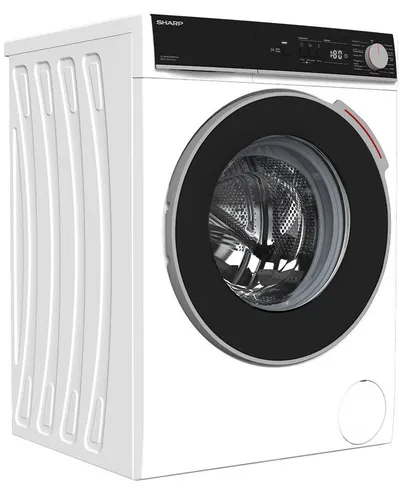 Sharp Waschmaschine ES-NFA816BW1NA-DE, 8 kg, 1600 U/min, AquaStop, AllergySmart, LED-Display, WaveCabinet
