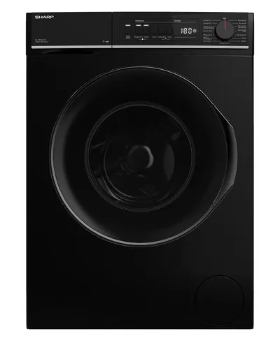 Sharp Waschmaschine ES-PRO014BA-DE, 10 kg, 1400 U/min, Schaumschutz, WaveCabinet, Einfaches Bügeln, WIFI App Steuerbar