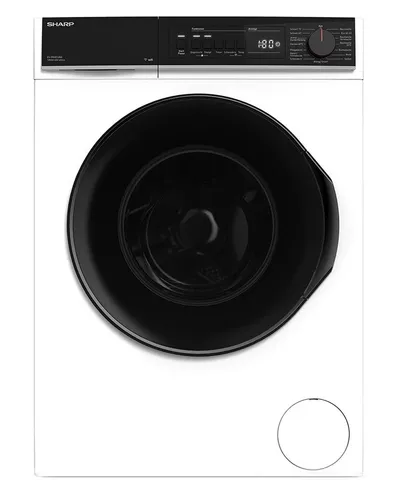 Sharp Waschmaschine ES-PRO014WA-DE, 10 kg, 1400 U/min, Schaumschutz, WaveCabinet, Einfaches Bügeln, WIFI App Steuerbar