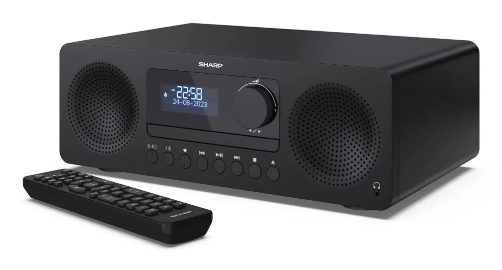 Sharp XL-B720D Tokyo All-in-One-Mikrosystem-Soundsystem, Radio, DAB+, Bluetooth 5.0, CD-MP3, USB, 60 W, Farbe Schwarz