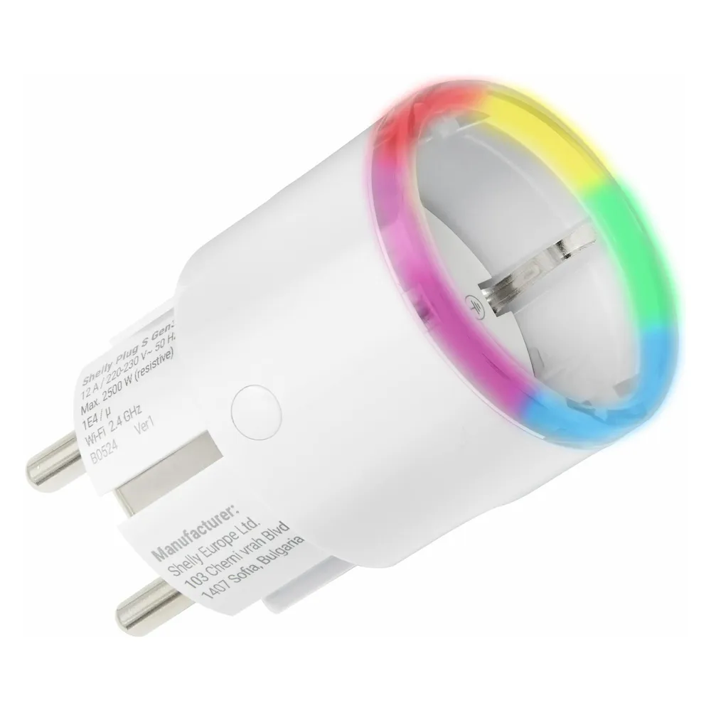 Shelly Plug S (Gen 3) - Zwischenstecker mit Matter - Weiß