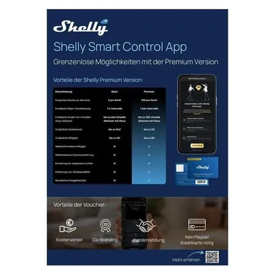 Shelly Premium App - für 12 Monate - Schwarz