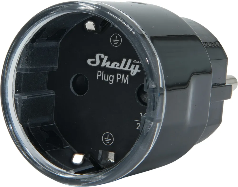SHELLY WLAN-Steckdose Plug PM Gen3, schwarz