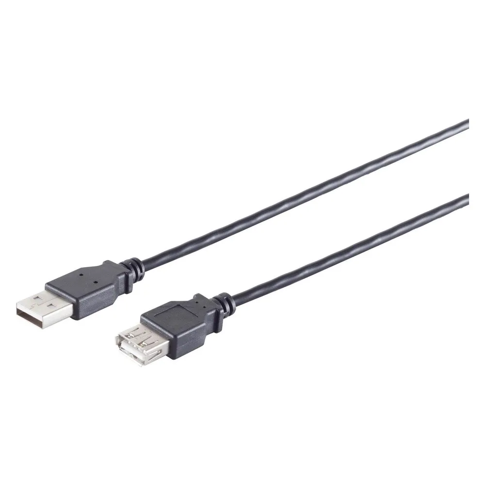Shiverpeaks S/CONN maximum connectivity USB High Speed 2.0 Verlängerung, A Stecker auf A Buchse, USB 2.0, schwar (1 m, USB 2.0, 2 W)