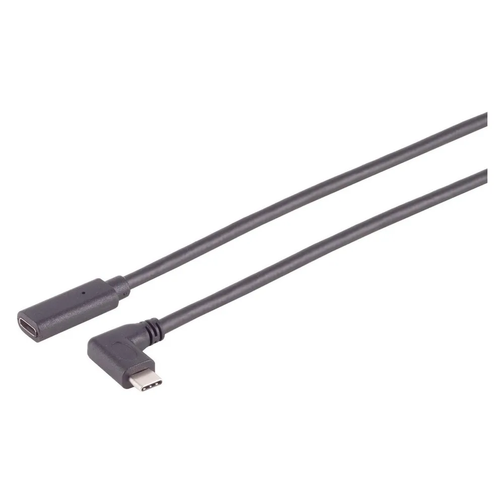 Shiverpeaks S/CONN maximum connectivity USB C-C Kabel--USB-C Verlängerungskabel, 3.2 Gen 2x2, 90°, 0,5m