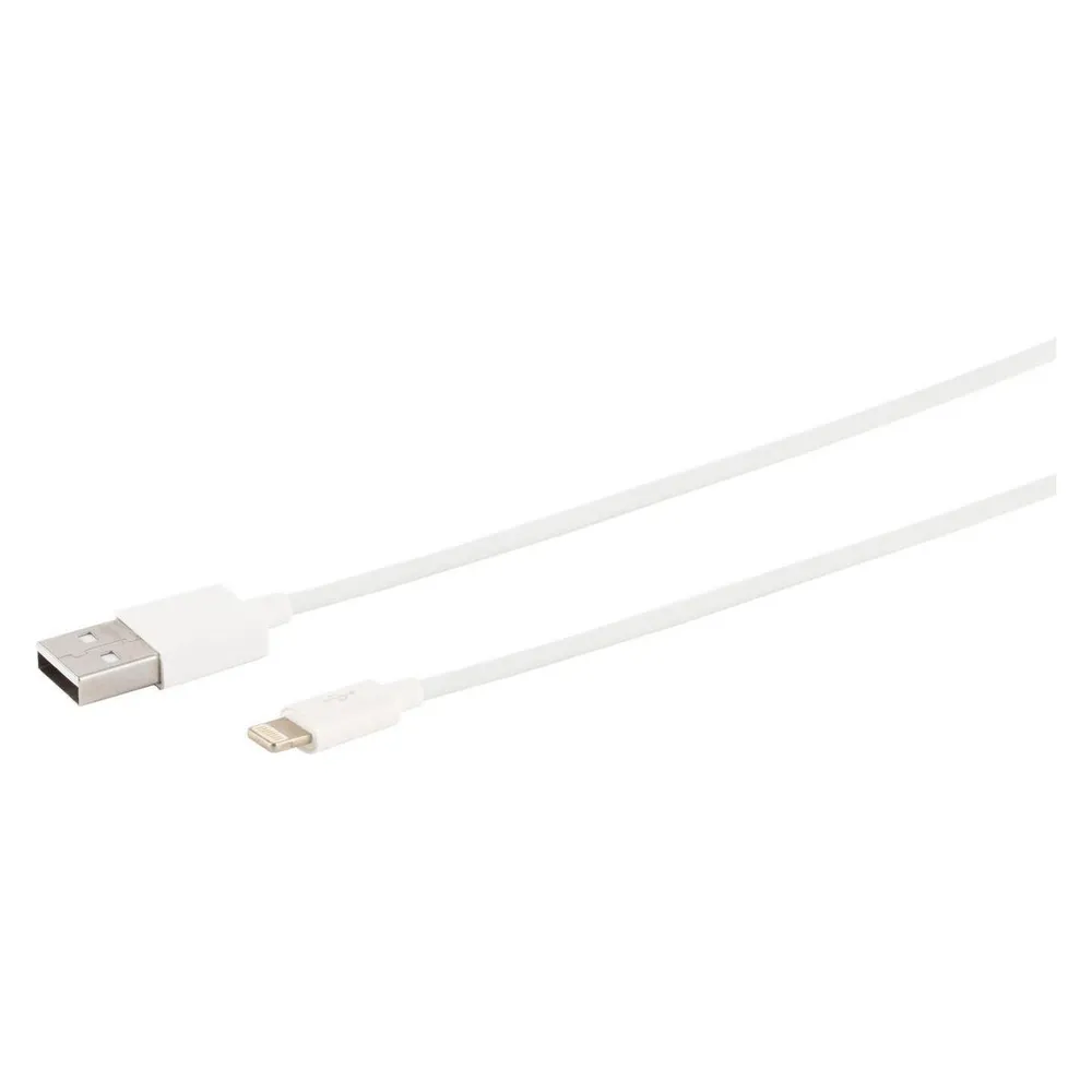 Shiverpeaks S/CONN maximum connectivity USB Lade-Sync Kabel, USB A Stecker auf 8-Pin Stecker, 2.0, weiss, 5,0m