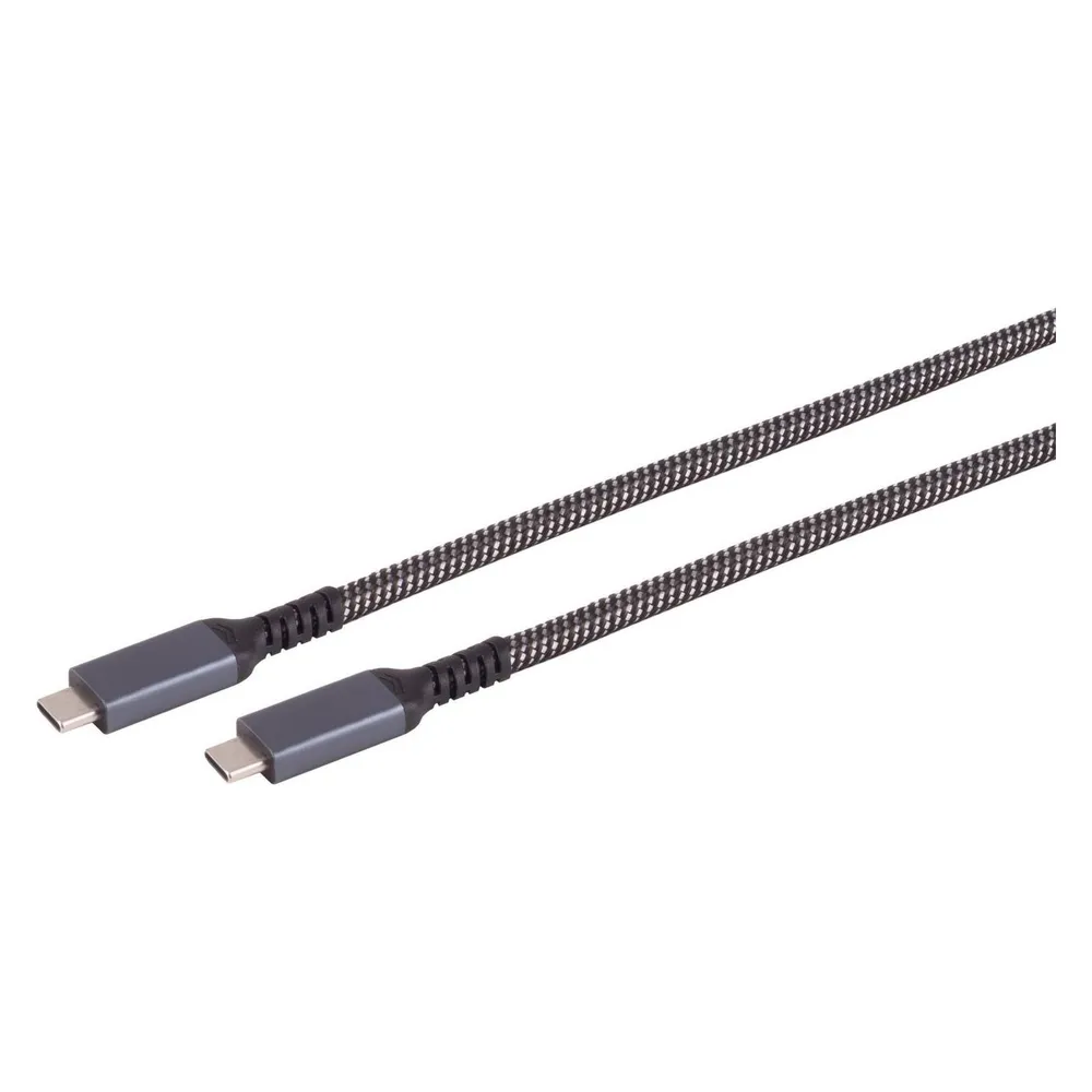 Shiverpeaks S/CONN maximum connectivity USB-C Ladekabel, 3.2, 100W PD, Textilummantelung, 2m