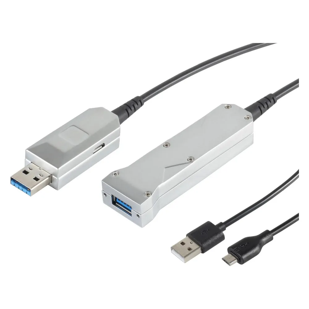 Shiverpeaks S/CONN maximum connectivity USB Verlängerung Optisch USB 3.0- USB 3.0 A Stecker auf USB 3.0 A + USB