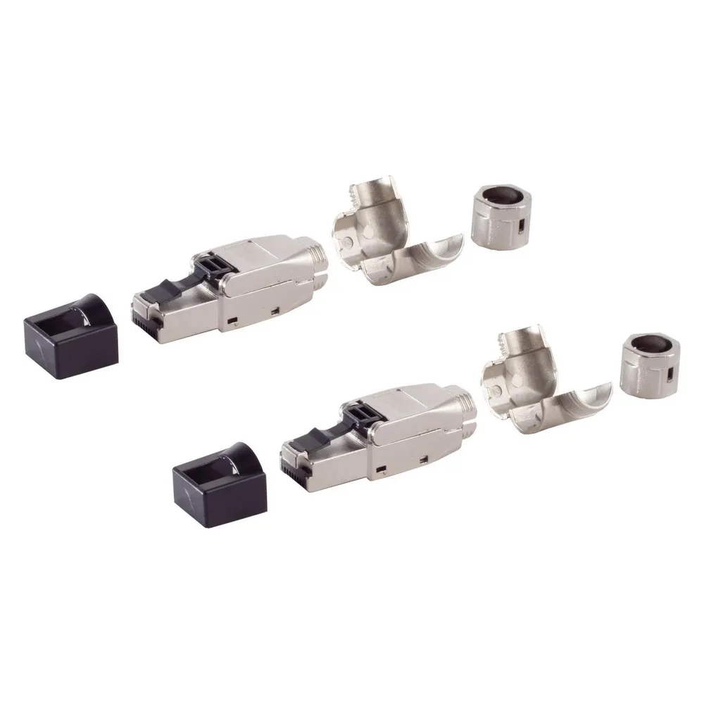 Shiverpeaks BASIC-S Netzwerkstecker, cat. 6A Tool-less RJ45 Stecker, werkzeuglos, Winkel, STP
