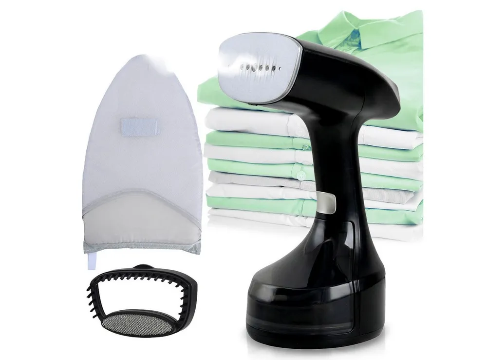 shop'n smile ideoon Dampfglätter Hand Dampfglätter mit 1900W, 300ml Wassertank, 30g/Min Dampf, 1900 W, 3 Stufen, inklusive 2 Aufsätzen & Handschuh, Dampfbürste
