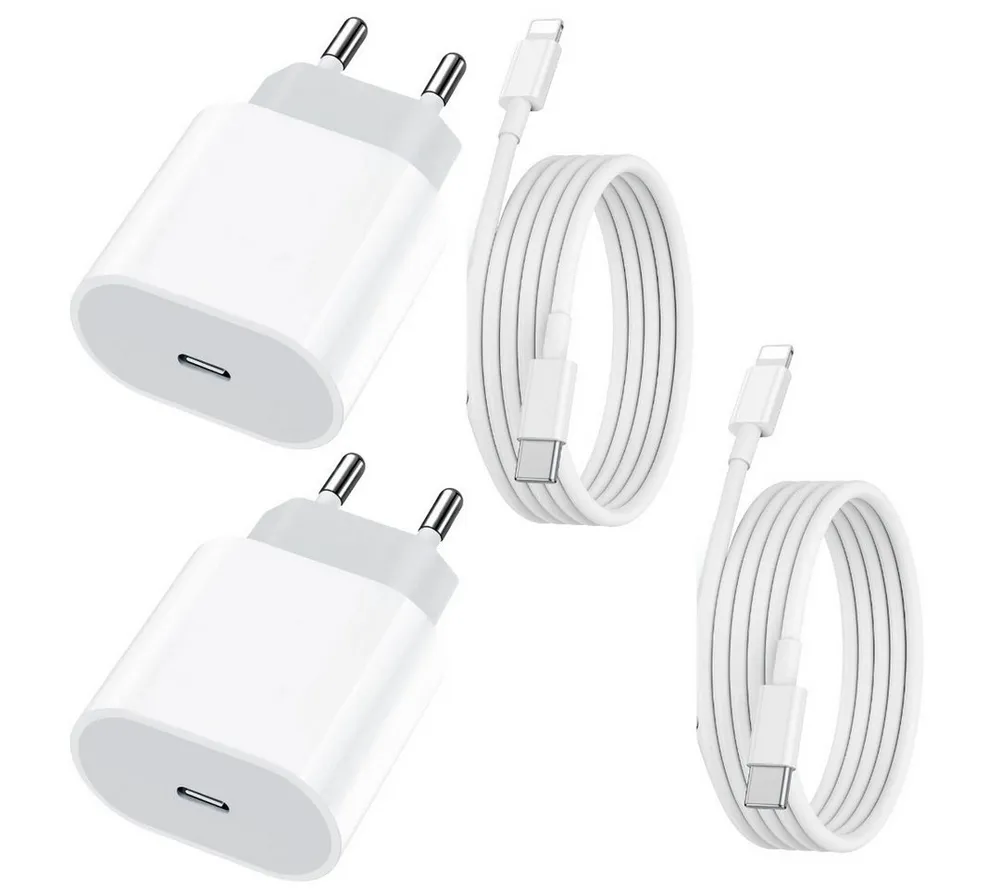 Shopbrothers Schnellladegerät SET 1m und 2m USB C passt für iPhone 11 12 13 Smartphone-Ladegerät (1-tlg)