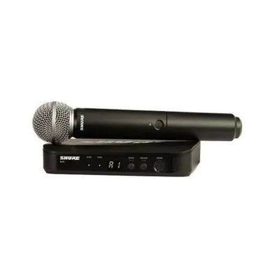Mikrofon Shure BLX24/PG58 kabellos Hand 100 m Reichweite 14 h Akku LED