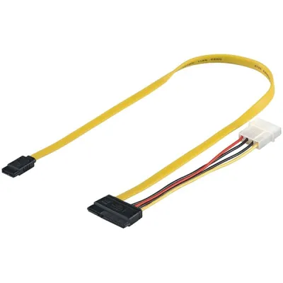 SI-Select SATA-auf-Molex-4-Pin-Adapterkabel, Stecker/Stecker, 50 cm