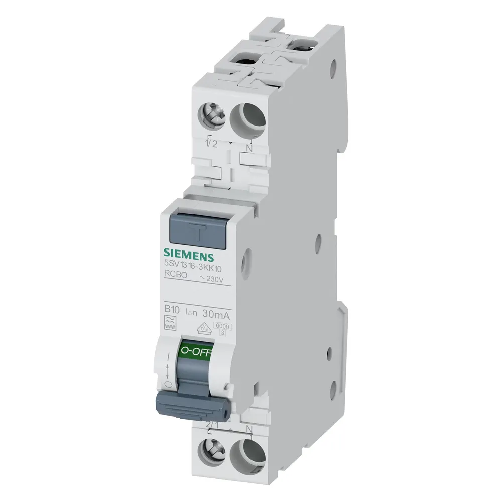 Siemens 5SV1316-3KK10 1TE 1P+N 6kA Typ F 30mA B10 FI/LS-Schalter